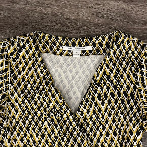 NWOT Diane Von Furstenberg New Julian Two Silk Wrap Dress Snake 3/4 Sleeve Midi - Picture 14 of 16